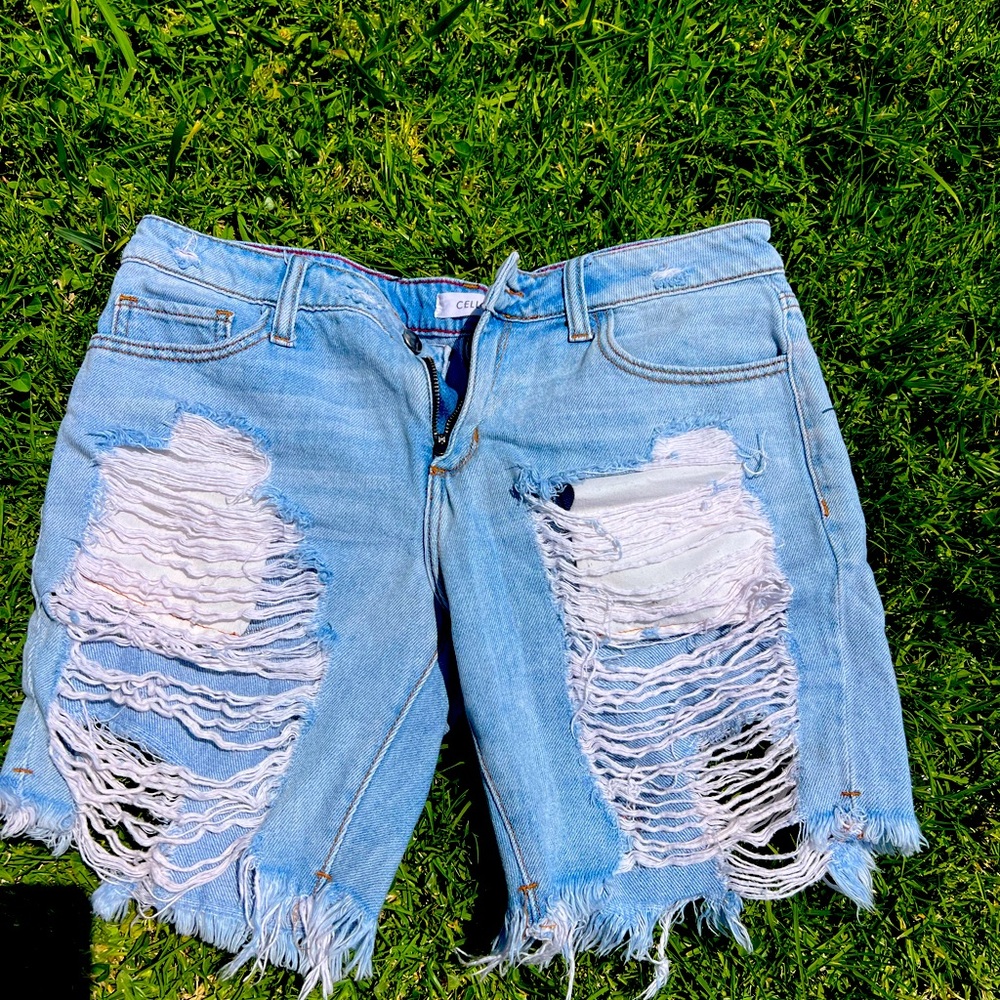 Bermuda Light Blue Denim Shorts